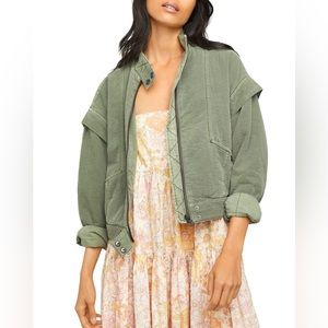 Free People Florence Quilted Bomber Jacket
